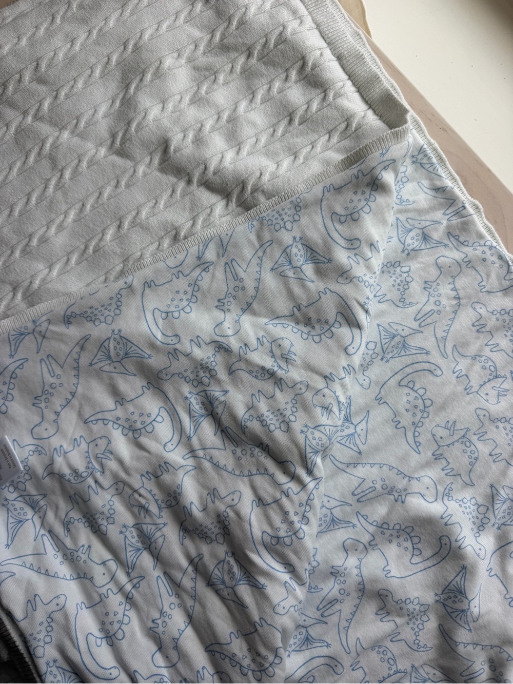 Gymboree Blue Dinosaur Print Baby Blanket - Unbranded